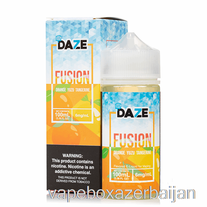 E-Juice Vape ICED Orange Yuzu Tangerine - 7 Daze Fusion - 100mL 0mg
